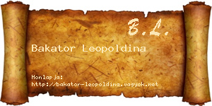 Bakator Leopoldina névjegykártya